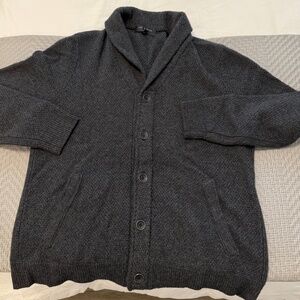 rag & bone Men's Charcoal Shawl Collar Cardigan